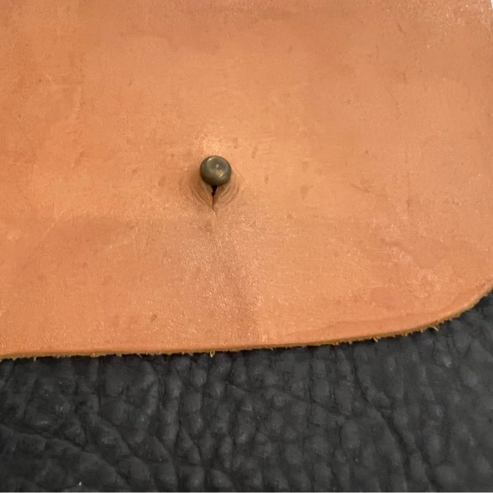 Beautiful rich supple leather two toned clutch